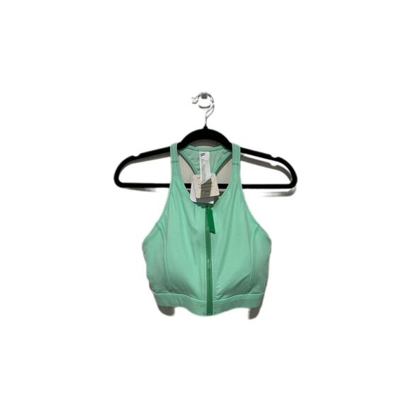 Fabletics Zip-Front Racerback Swim Top (Size M) -Sugared Lime/Hyper Turf - Picture 6 of 12